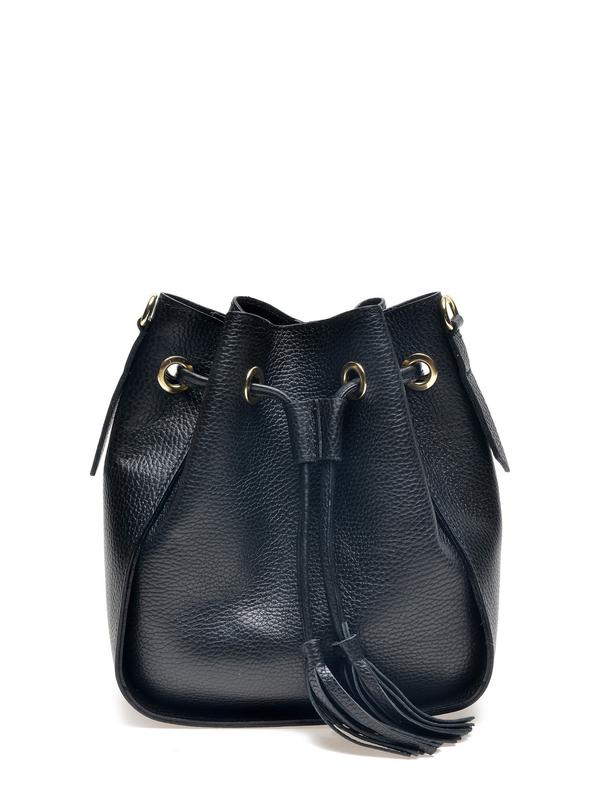 Carla ferreri black leather shoulder clearance bag